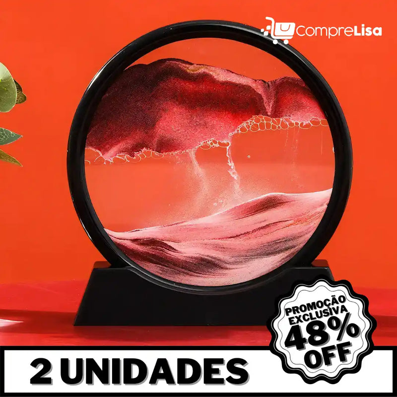 Ampulheta Decorativa de Areia c/ Água - Lisa®️