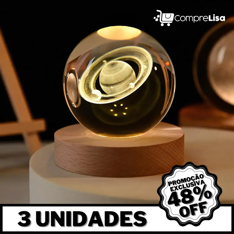 Globo Interestelar 3D LED Night - Lisa®️