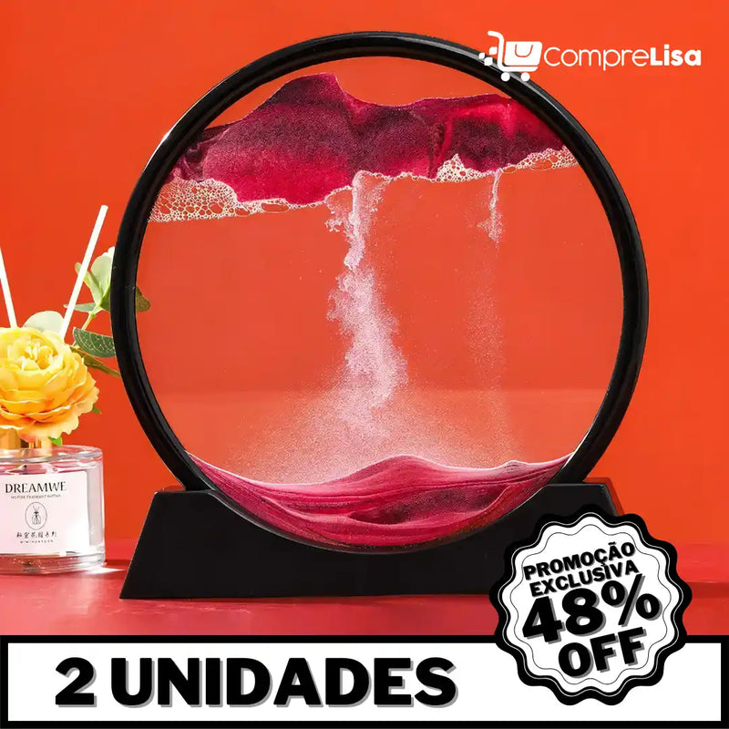 Ampulheta Decorativa de Areia c/ Água - Lisa®️