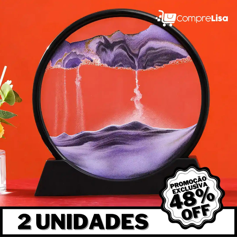 Ampulheta Decorativa de Areia c/ Água - Lisa®️