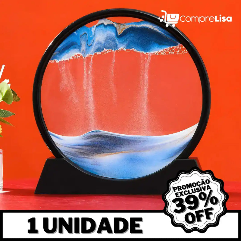 Ampulheta Decorativa de Areia c/ Água - Lisa®️