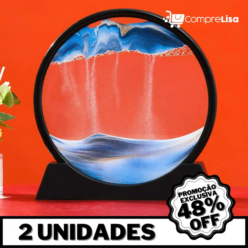 Ampulheta Decorativa de Areia c/ Água - Lisa®️