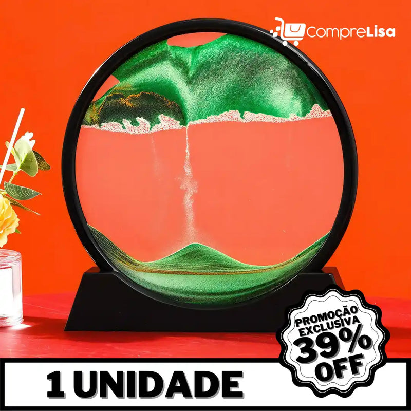 Ampulheta Decorativa de Areia c/ Água - Lisa®️