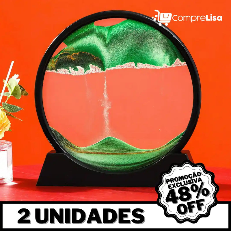 Ampulheta Decorativa de Areia c/ Água - Lisa®️