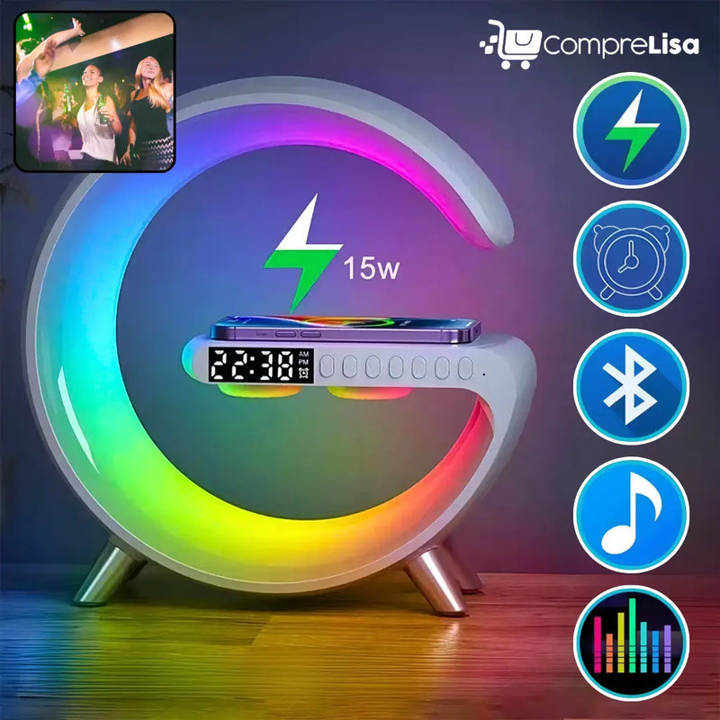 Caixa de Som Luminária RGB 4 em 1 Bluetooth ORIGINAL - Lisa®️