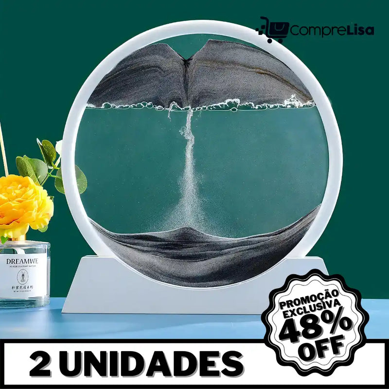 Ampulheta Decorativa de Areia c/ Água - Lisa®️