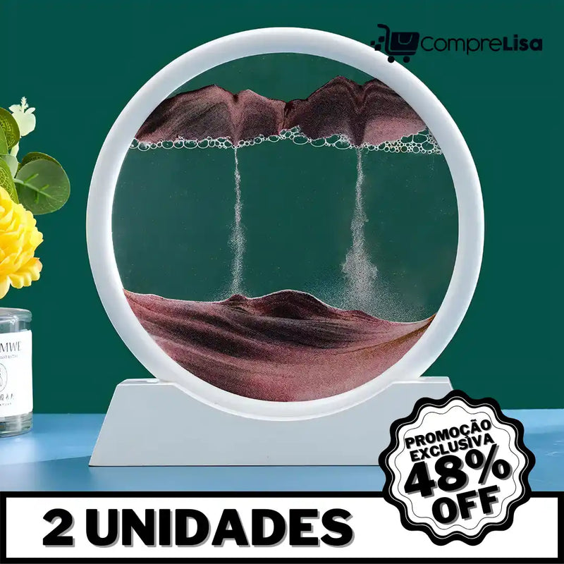 Ampulheta Decorativa de Areia c/ Água - Lisa®️