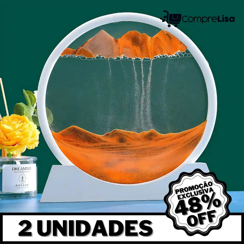 Ampulheta Decorativa de Areia c/ Água - Lisa®️