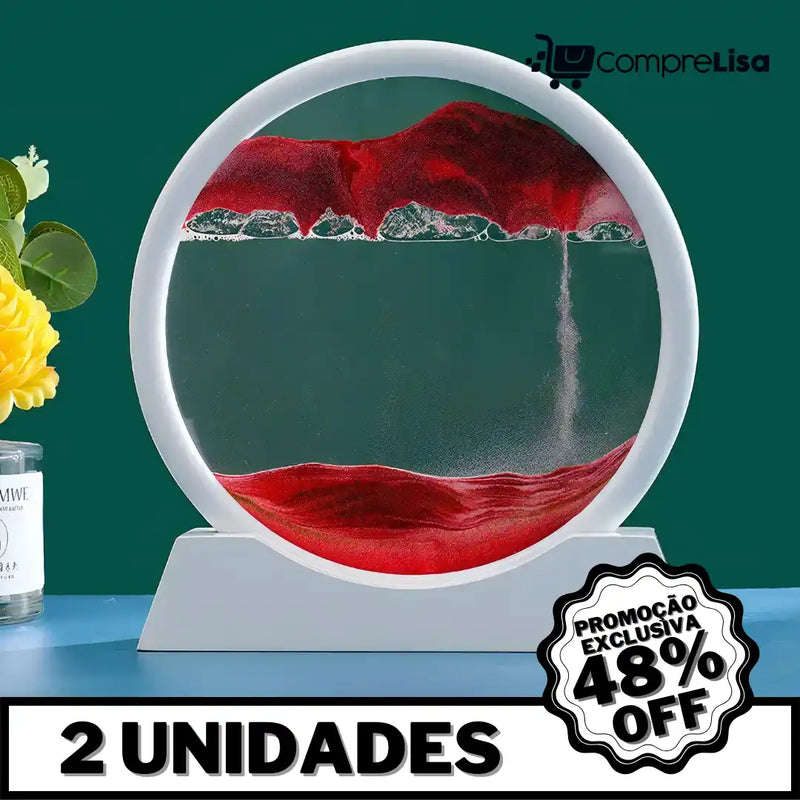 Ampulheta Decorativa de Areia c/ Água - Lisa®️