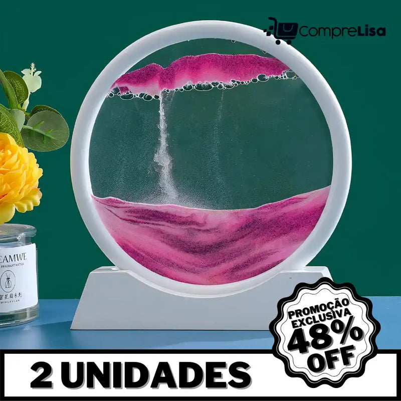 Ampulheta Decorativa de Areia c/ Água - Lisa®️