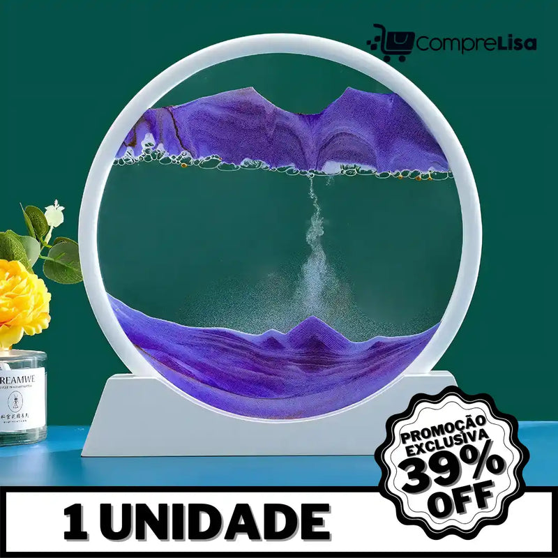 Ampulheta Decorativa de Areia c/ Água - Lisa®️