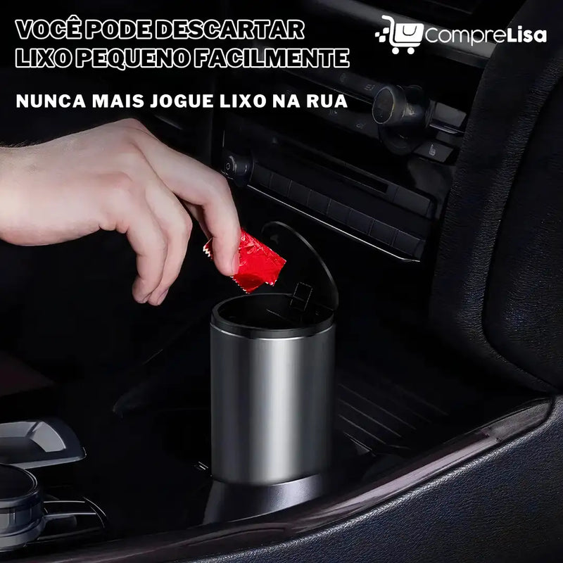 Lixeira Metálica Auto + BRINDE - Lisa®️