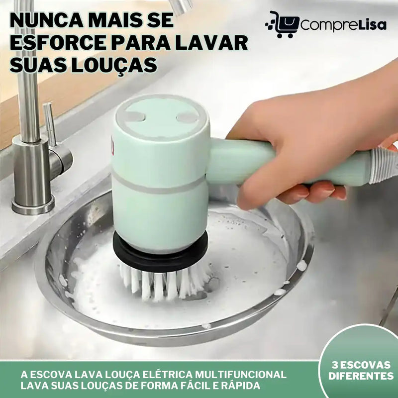 Escova Lava Louça Automática 3 em 1 - Lisa®️