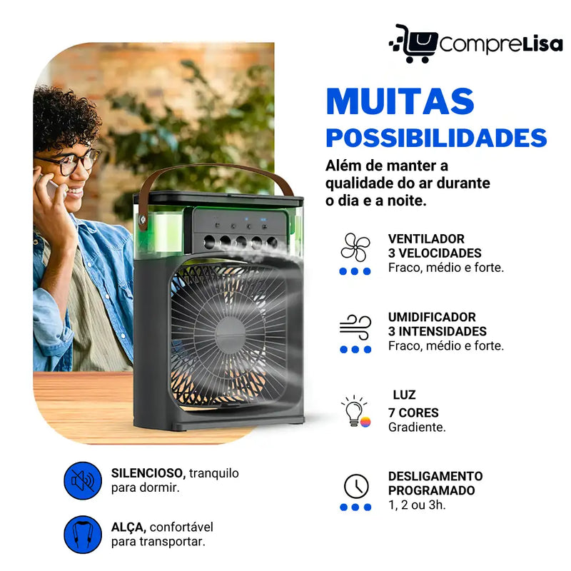 Mini Climatizador de Ar Refrescante 3 em 1 - Lisa®️