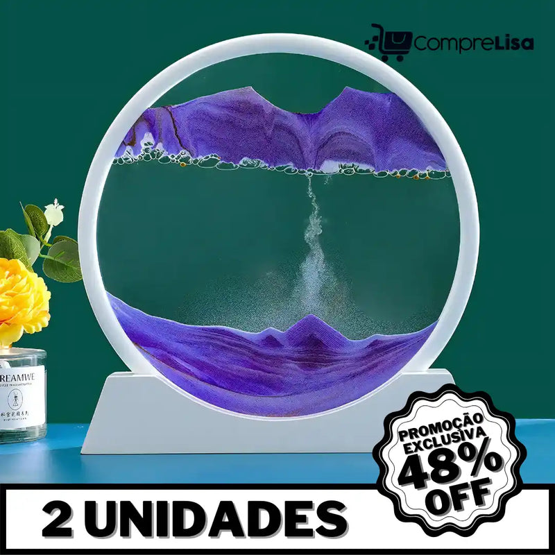 Ampulheta Decorativa de Areia c/ Água - Lisa®️