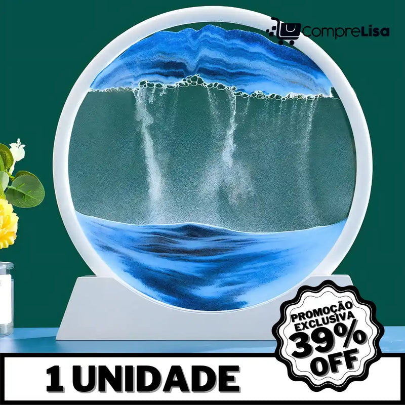 Ampulheta Decorativa de Areia c/ Água - Lisa®️