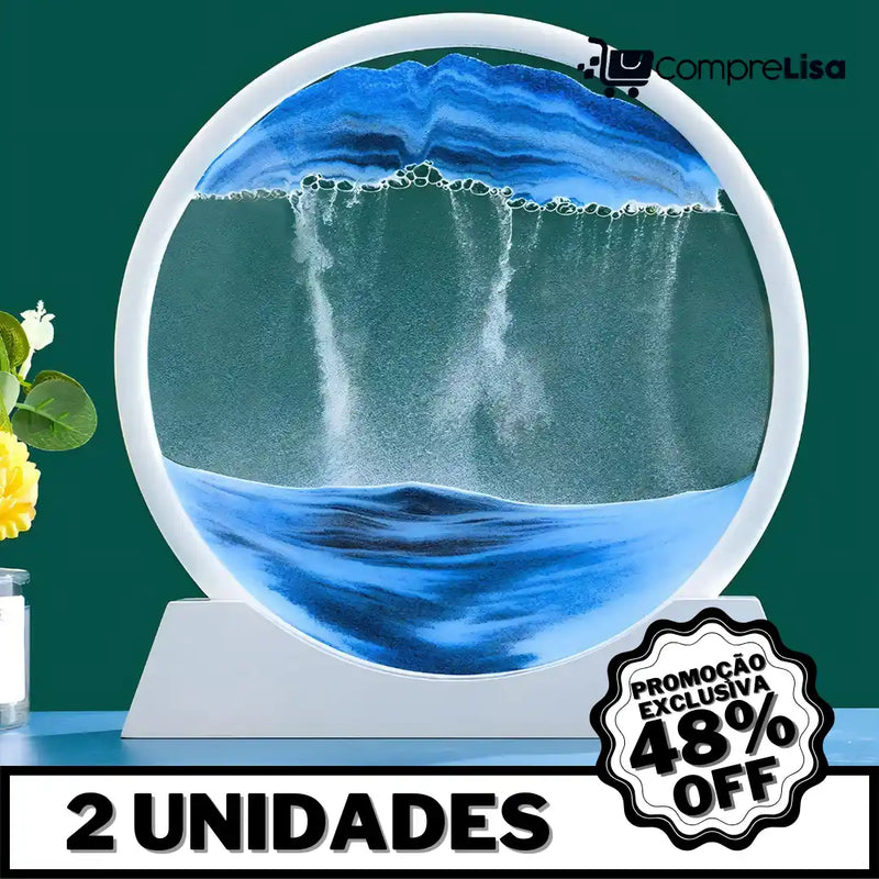 Ampulheta Decorativa de Areia c/ Água - Lisa®️