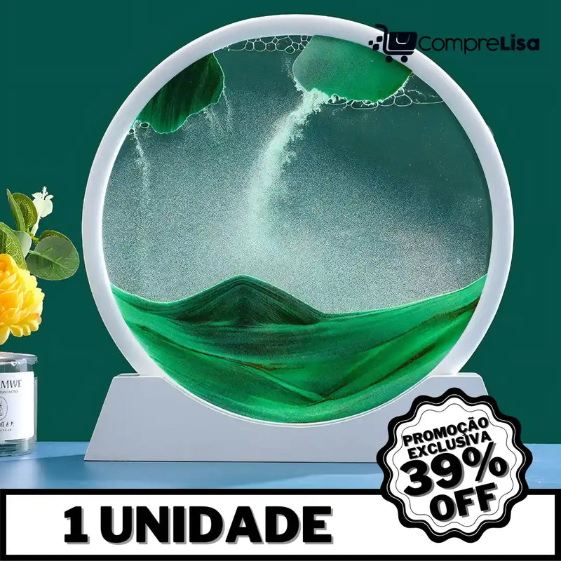 Ampulheta Decorativa de Areia c/ Água - Lisa®️