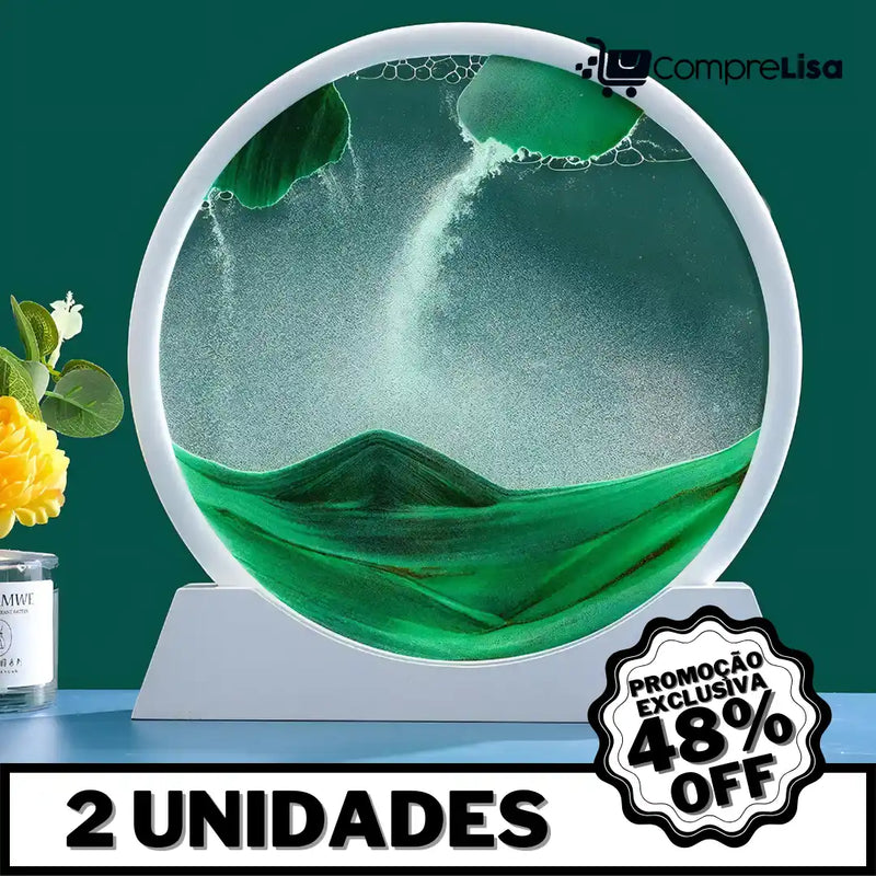 Ampulheta Decorativa de Areia c/ Água - Lisa®️