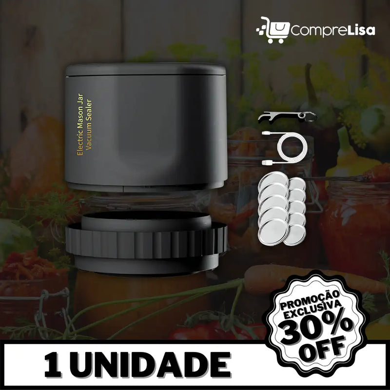 Seladora de Potes Automática SealFresh - Lisa®️ + BRINDE EXCLUSIVO