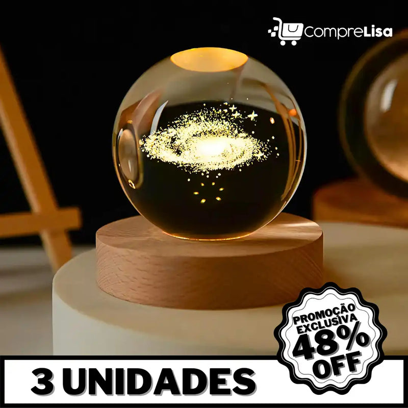 Globo Interestelar 3D LED Night - Lisa®️