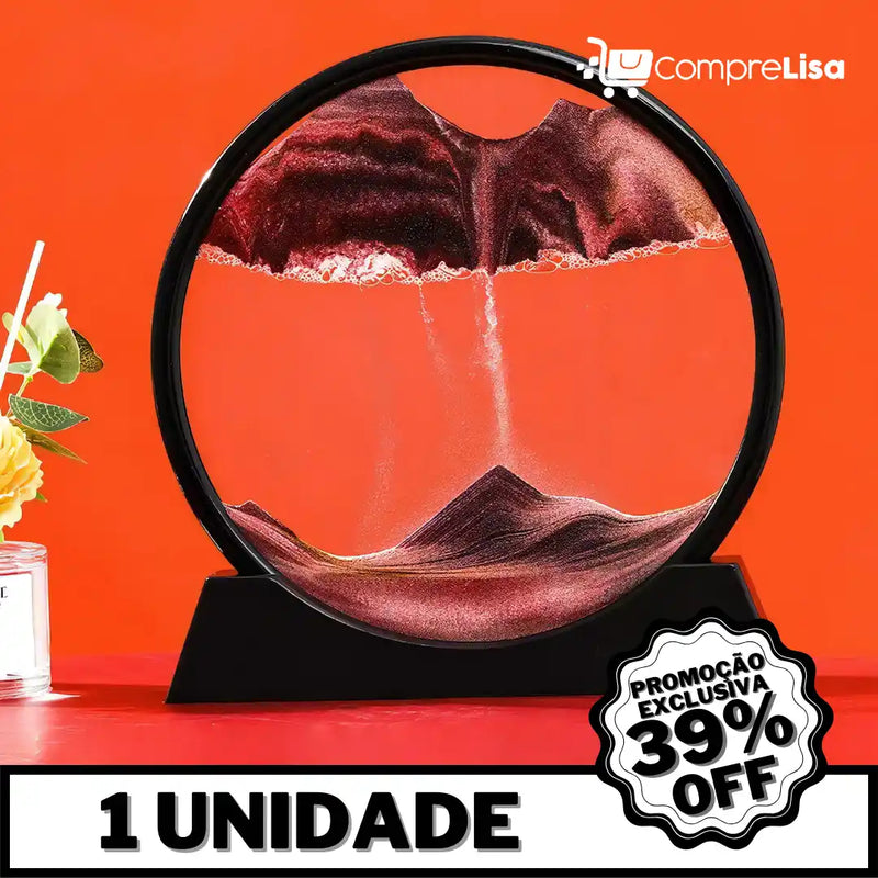 Ampulheta Decorativa de Areia c/ Água - Lisa®️