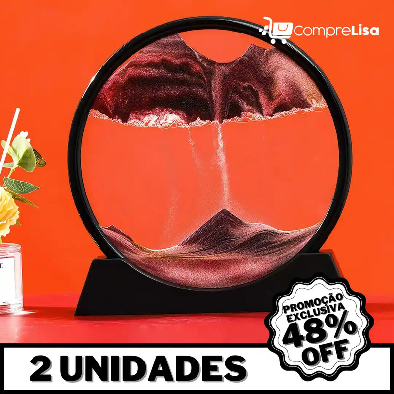 Ampulheta Decorativa de Areia c/ Água - Lisa®️