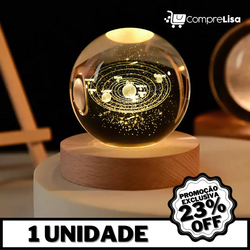 Globo Interestelar 3D LED Night - Lisa®️