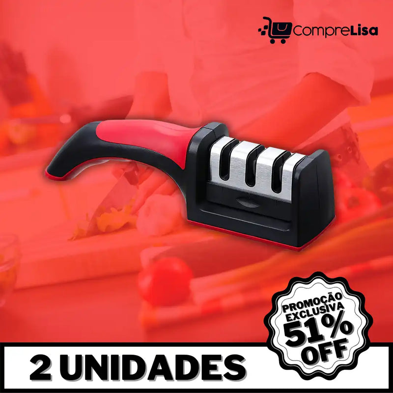 Amolador de Facas Inox 3 em 1 - Lisa®️