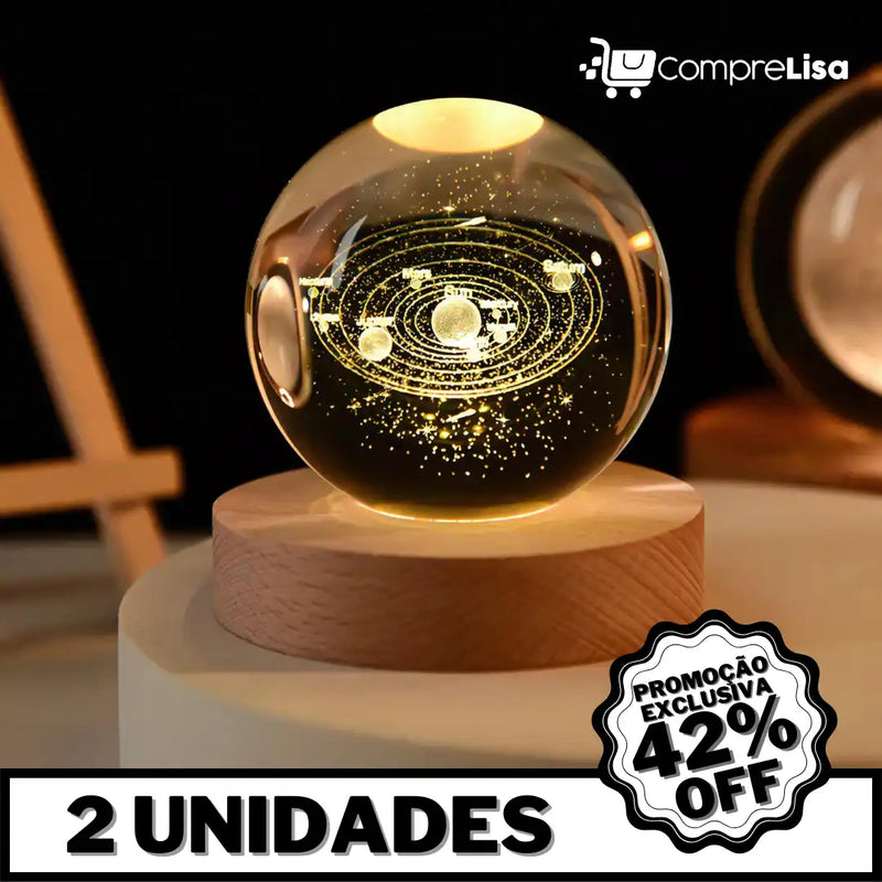 Globo Interestelar 3D LED Night - Lisa®️