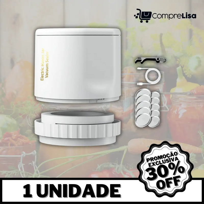 Seladora de Potes Automática SealFresh - Lisa®️ + BRINDE EXCLUSIVO