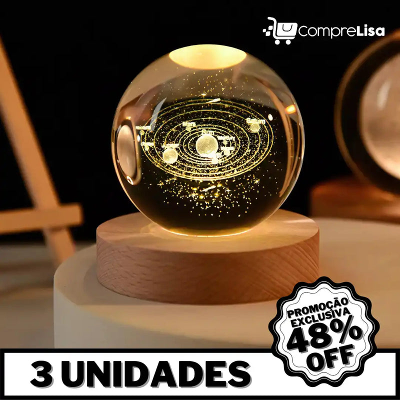 Globo Interestelar 3D LED Night - Lisa®️