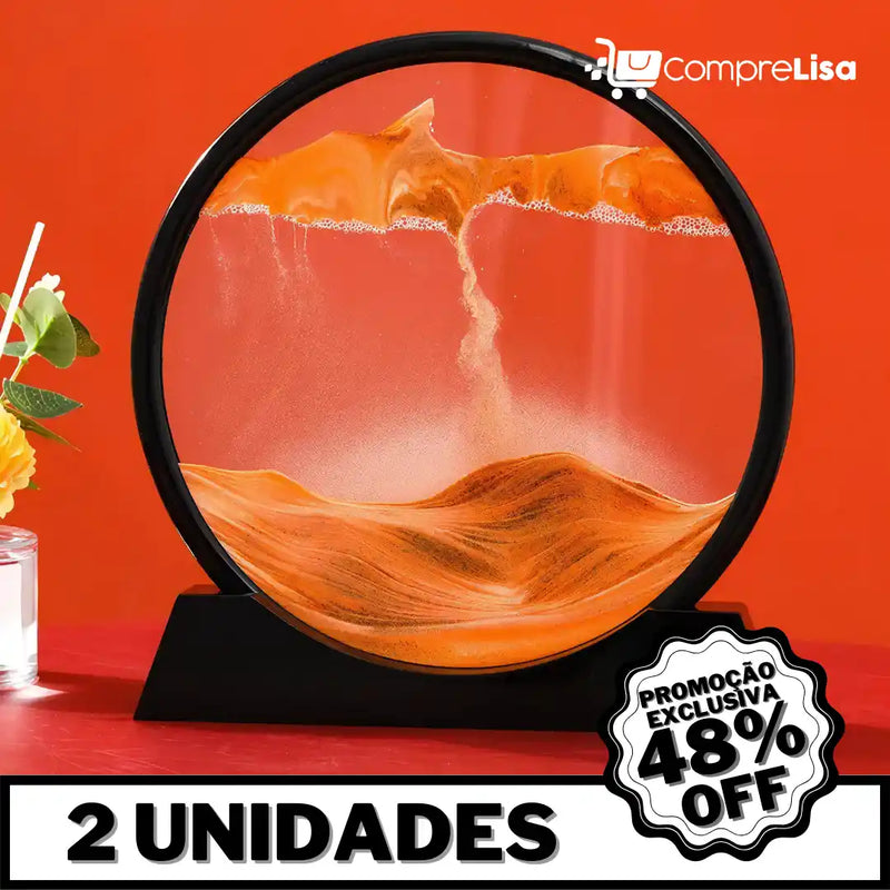 Ampulheta Decorativa de Areia c/ Água - Lisa®️