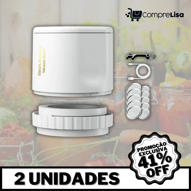 Seladora de Potes Automática SealFresh - Lisa®️ + BRINDE EXCLUSIVO